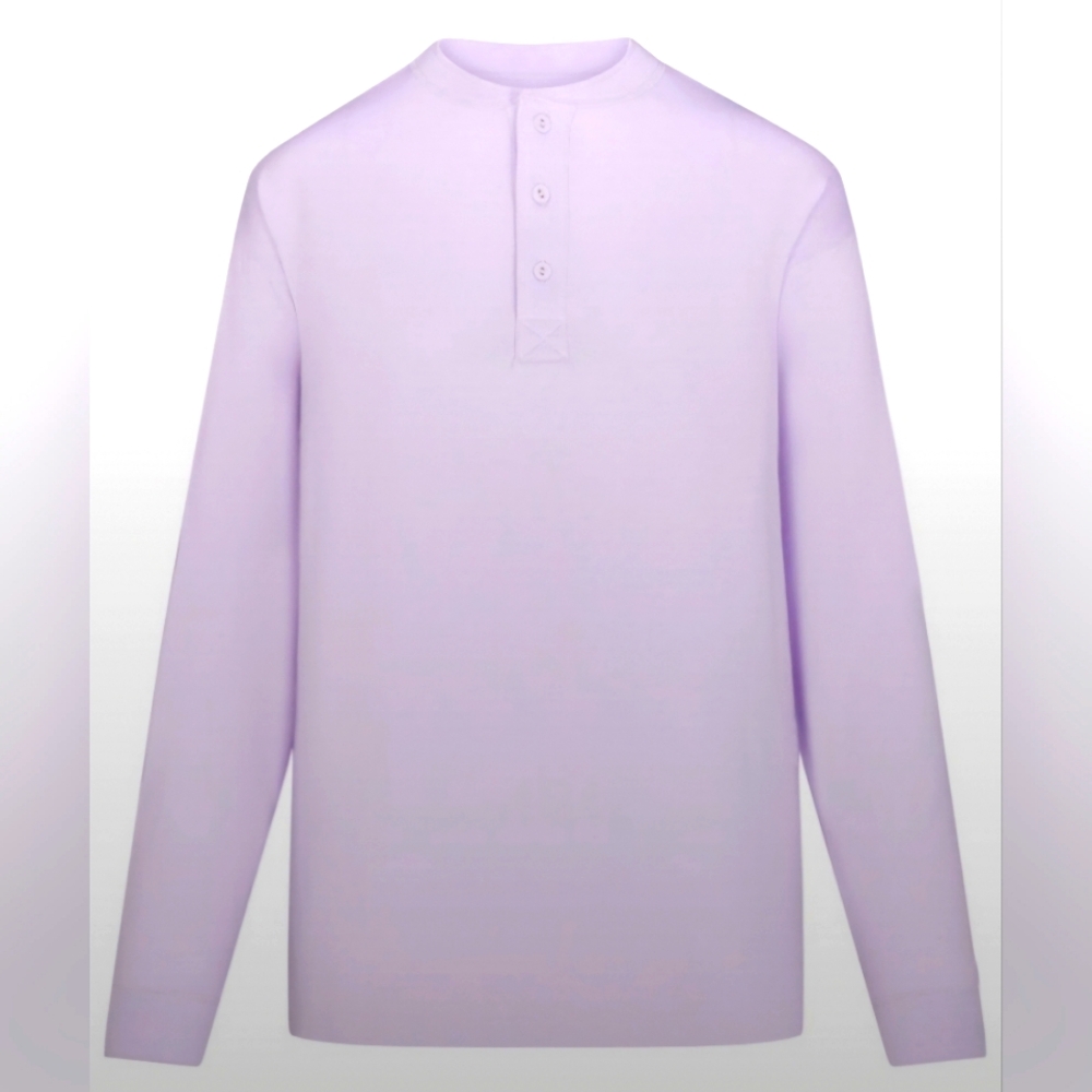 NWT SKIMS Boyfriend long sleeve henley. Color is Lily/ size Medium.